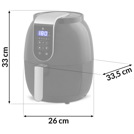 Frytkownica beztłuszczowa z wyświetlaczem, BD-651, berdsen, 3,6 l