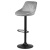Hoker barowy z oparciem, krzesło, tapicerowane, Nerra, jasnoszary