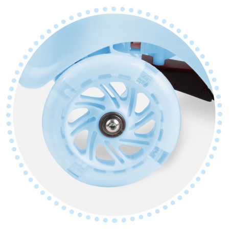 Hulajnoga trójkołowa, dla dzieci, światełka led, piko, niebieska