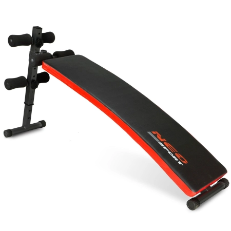 Ławeczka skośna do ćwiczeń, Neo-Sport, 133x32x73 cm, czarny