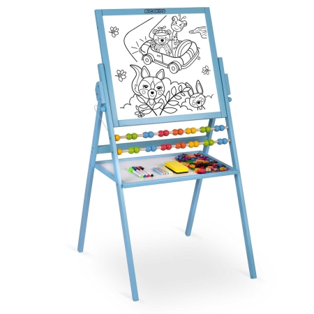 Tablica magnetyczna kredowa, obrotowa, Ricokids, niebieska