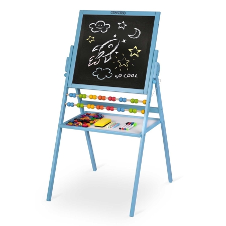 Tablica magnetyczna kredowa, obrotowa, Ricokids, niebieska