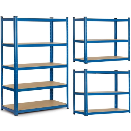 Regał metalowy, magazynowy, Humberg 4842, 75x30x150 cm, niebieski