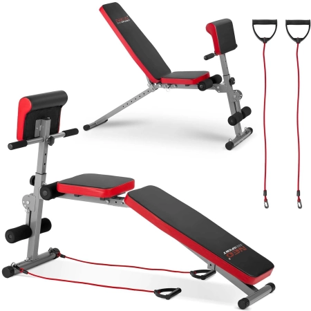 Ławeczka do ćwiczeń łamana, modlitewnik, Neo-Sport, 134x33x103 cm, czarny