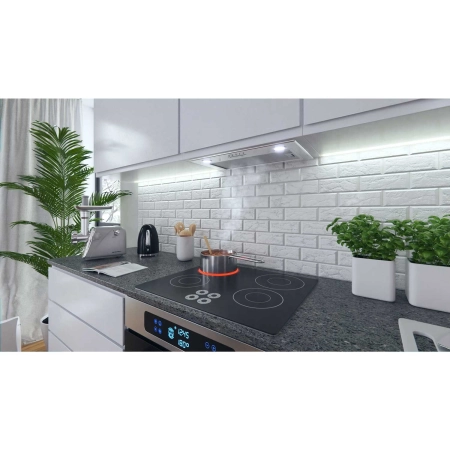 Okap kuchenny, do zabudowy, 60 cm, inox, BE-50, kolor srebrny