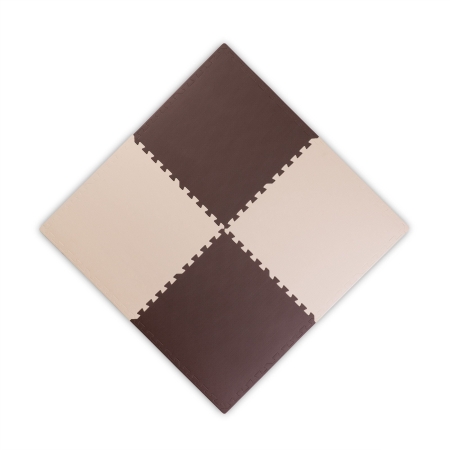 Duża mata piankowa, edukacyjna, puzzle, Ricokids, brązowo-biała