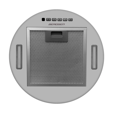 Okap kuchenny, wyspowy, wiszący, 35 cm, inox, BT-226, srebrny