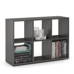 Regał otwarty do pokoju, ETAP, 100x30x66 cm, grafit, mat