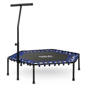 Trampolina fitness, z uchwytem, Neo-Sport, 127x118 cm, niebieski