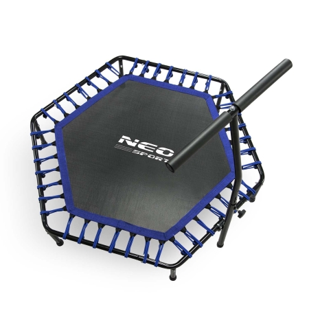 Trampolina fitness, z uchwytem, Neo-Sport, 127x118 cm, niebieski