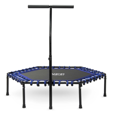 Trampolina fitness, z uchwytem, Neo-Sport, 127x118 cm, niebieski
