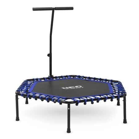 Trampolina fitness, z uchwytem, Neo-Sport, 127x118 cm, niebieski