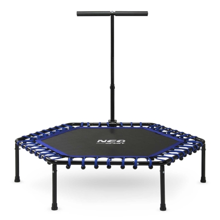Trampolina fitness, z uchwytem, Neo-Sport, 127x118 cm, niebieski
