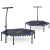 Trampolina fitness, z uchwytem, Neo-Sport, 127x118 cm, niebieski