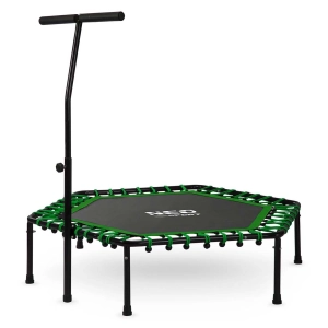 Trampolina fitness, z uchwytem, Neo-Sport, 127x118 cm, zielony
