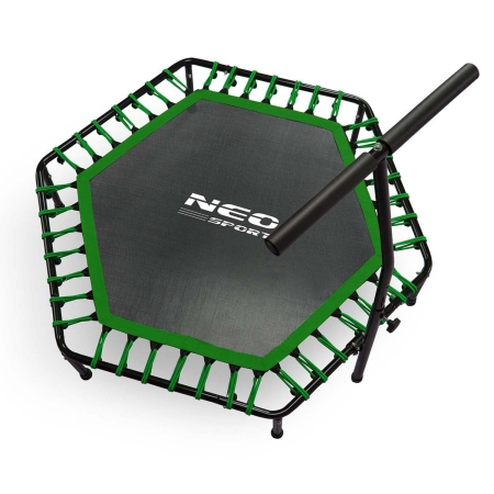 Trampolina fitness, z uchwytem, Neo-Sport, 127x118 cm, zielony