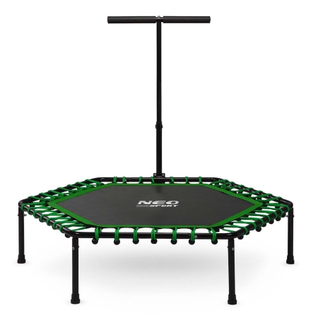 Trampolina fitness, z uchwytem, Neo-Sport, 127x118 cm, zielony