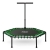 Trampolina fitness, z uchwytem, Neo-Sport, 127x118 cm, zielony
