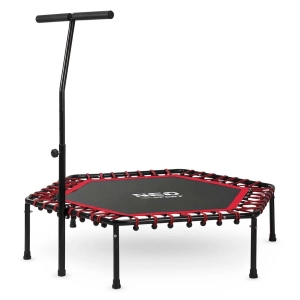 Trampolina fitness, z uchwytem, Neo-Sport, 127x118 cm, czerwony