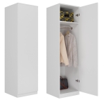 Szafa, garderoba, regał, 50x50x180 cm, biel, mat