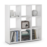 Regał komorowy, ETAP, 100x30x100 cm, biel, mat