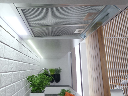 Okap kuchenny, pochłaniacz, podszafkowy, 50 cm, Berdsen, BE-10-A, inox