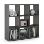 Regał komorowy, ETAP, 100x30x100 cm, grafit, mat