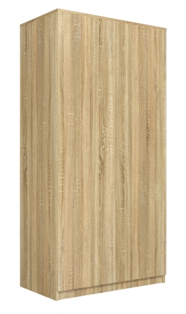 Szafa do sypialni, drzwi, półki, 90x50x180 cm, dąb sonoma, mat