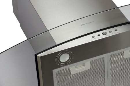 Okap kuchenny, wyspowy, 90 cm, Berdsen, BT-224, inox