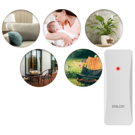 Stacja pogodowa z wyświetlaczem, Berdsen, BD-909, biała