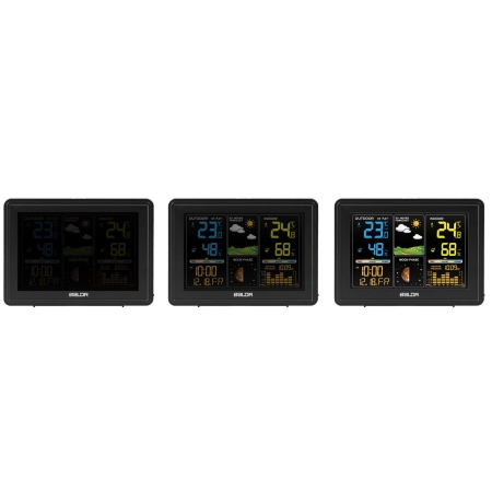 Stacja pogodowa z wyświetlaczem, Berdsen, BD-907, czarna