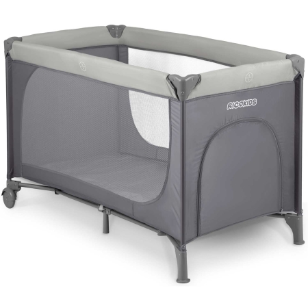 Łóżeczko turystyczne, składane, 65x125x78 cm, jasny szary