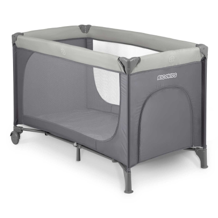 Łóżeczko turystyczne, składane, 65x125x78 cm, jasny szary