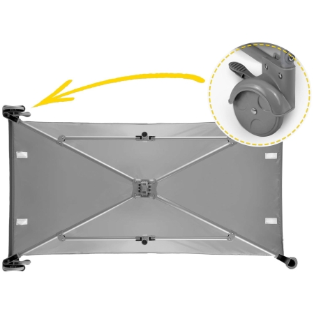 Łóżeczko turystyczne, składane, 65x125x78, szary