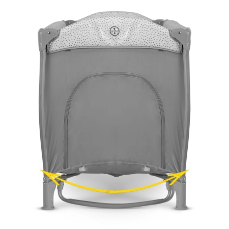 Łóżeczko turystyczne, przewijak, moskitiera, 65x125x78 cm, szary
