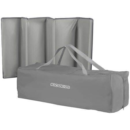 Łóżeczko turystyczne, przewijak, moskitiera, 65x125x78 cm, szary