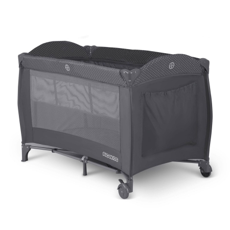 Łóżeczko turystyczne, przewijak, moskitiera, 65x125x78 cm, antracyt