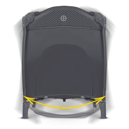 Łóżeczko turystyczne, przewijak, moskitiera, 65x125x78 cm, antracyt