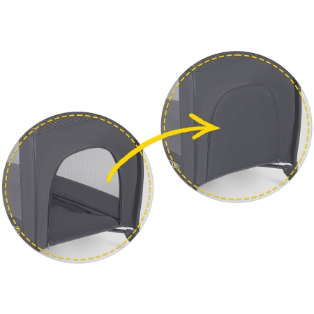 Łóżeczko turystyczne, przewijak, moskitiera, 65x125x78 cm, antracyt