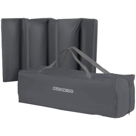 Łóżeczko turystyczne, przewijak, moskitiera, 65x125x78 cm, antracyt