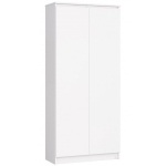 Regał do biura, domu, zamykany, ZORIN, 80x35x180 cm, biały, mat