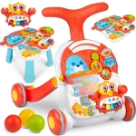 Pchacz, stolik edukacyjny, 2w1, Ricokids, biało-czerwony