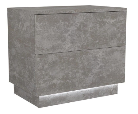Szafka nocna, stolik, podświetlenie led, S2, 55x35x47 cm, beton, mat