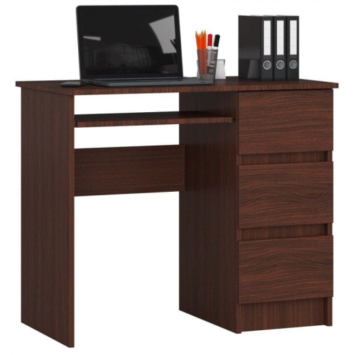 Przejdź do produktu Biurko komputerowe, szuflady, prawe, ASTOR, 90x50x77 cm, wenge, mat