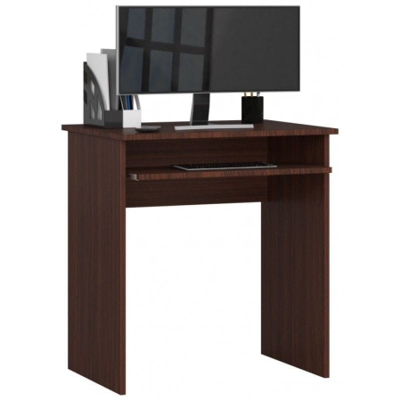 Małe biurko komputerowe, DESKO, 68x51x74 cm, wenge, mat