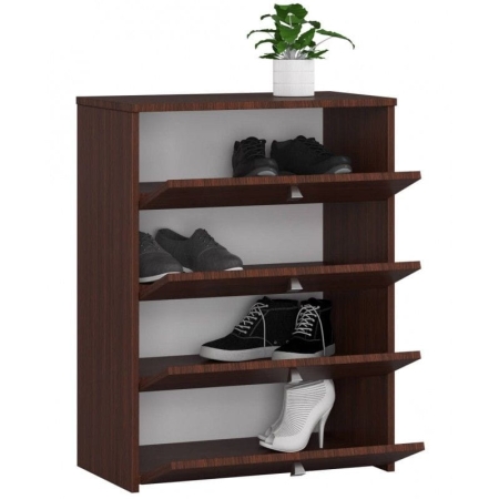 Szafka na buty, schowek, CALMO, 66x36x85 cm, wenge, mat