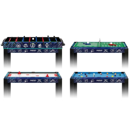 Stół do gry multi, 12w1, Neo-sport, 124x59x90 cm, czarny
