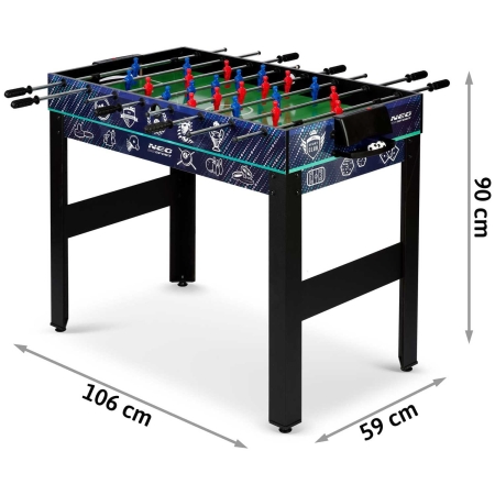 Stół do gry multi, 12w1, Neo-sport, 124x59x90 cm, czarny