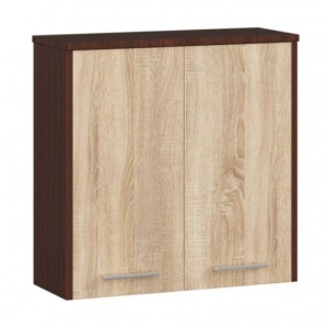 Szafka wisząca, witryna, ELION, 60x23x60 cm, wenge, dąb sonoma, mat