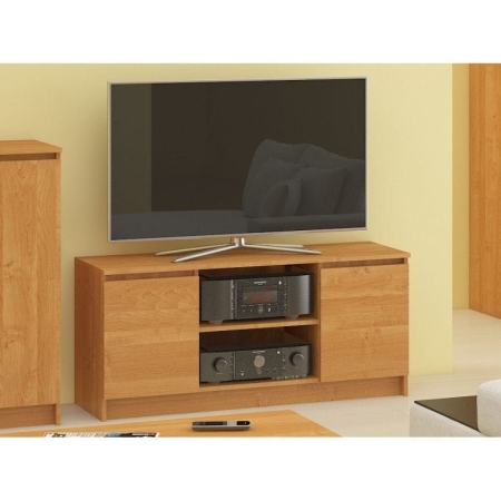 Szafka rtv, półki, NOVA, 120x40x55 cm, olcha, mat